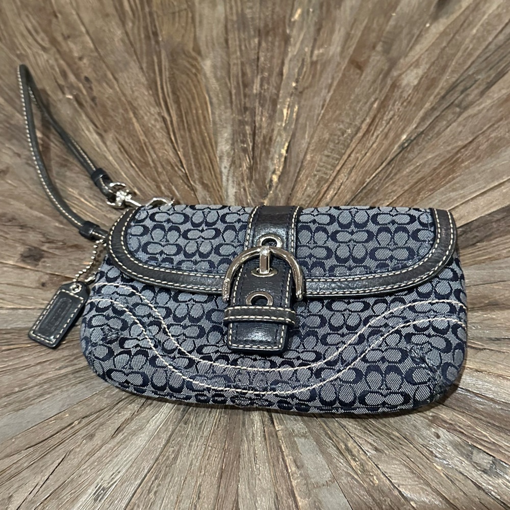 Vintage Coach Logo Wristlet